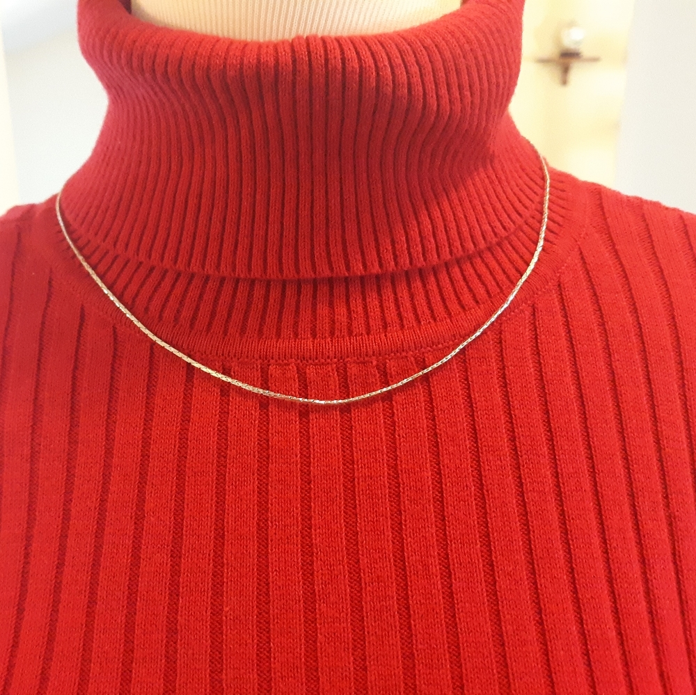 Vintage Silver Tone Monet Necklace 10"L